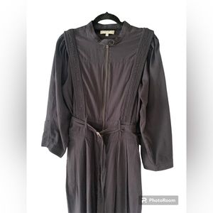 SIA New York Black Canvas 100% Cotton Woman Jumpsuit Size 4
